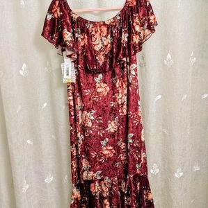 Lularoe Cici NWT Velvet Dress 3XL Mermaid